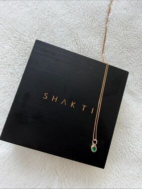 SHAKTI Emerald Divine Love Amulet 10K Gold Diamonds